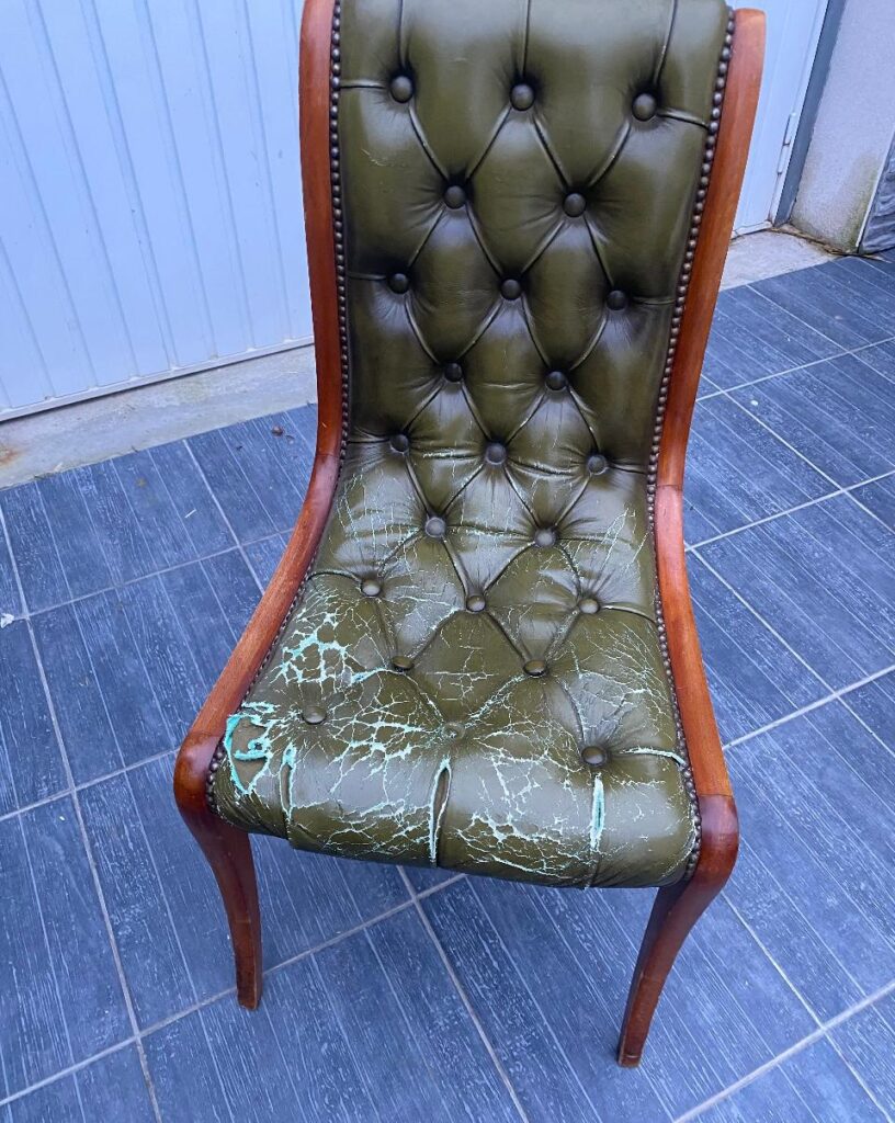 restauration chaise ancienne avant